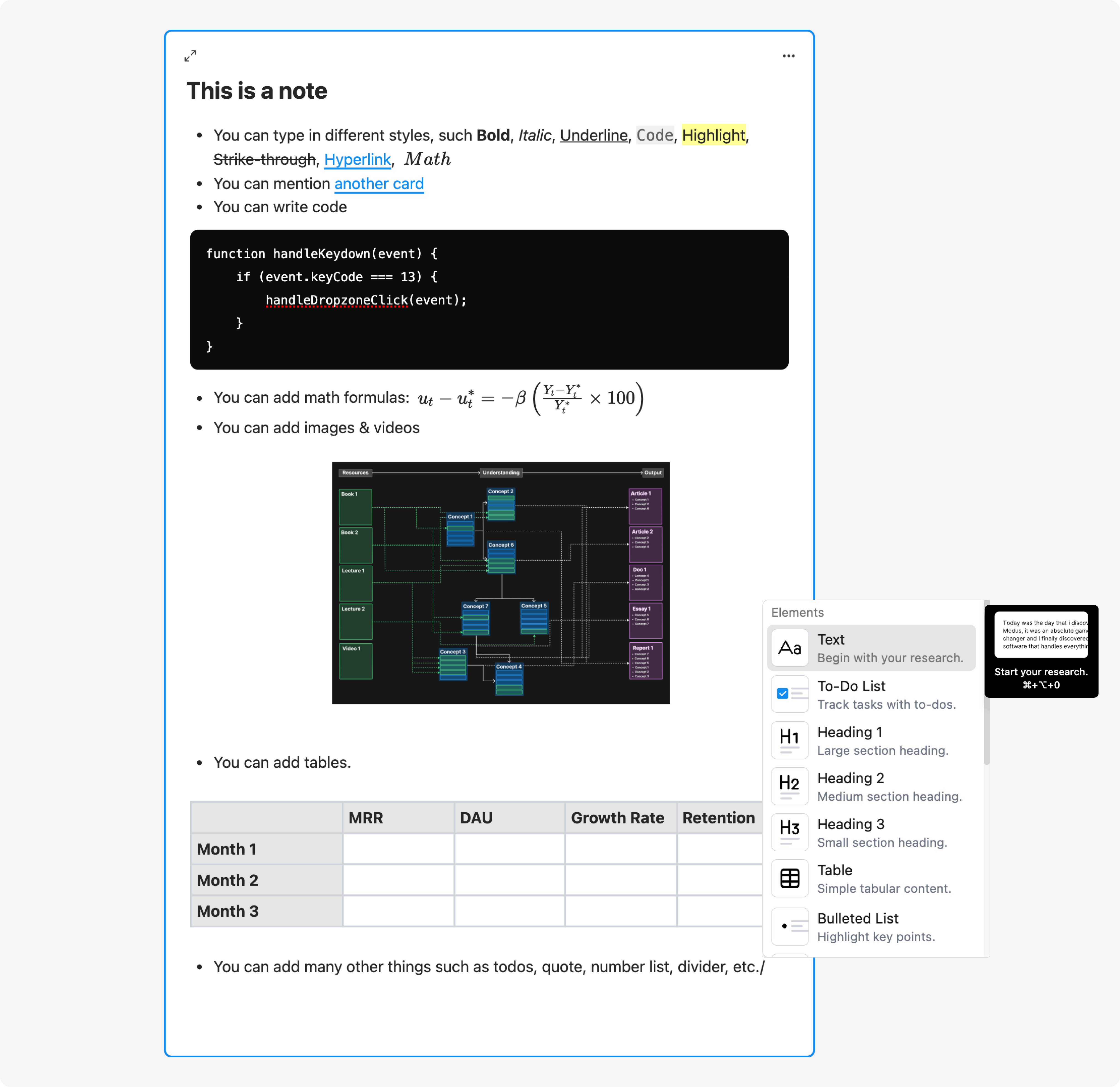 Note Editor Diagram